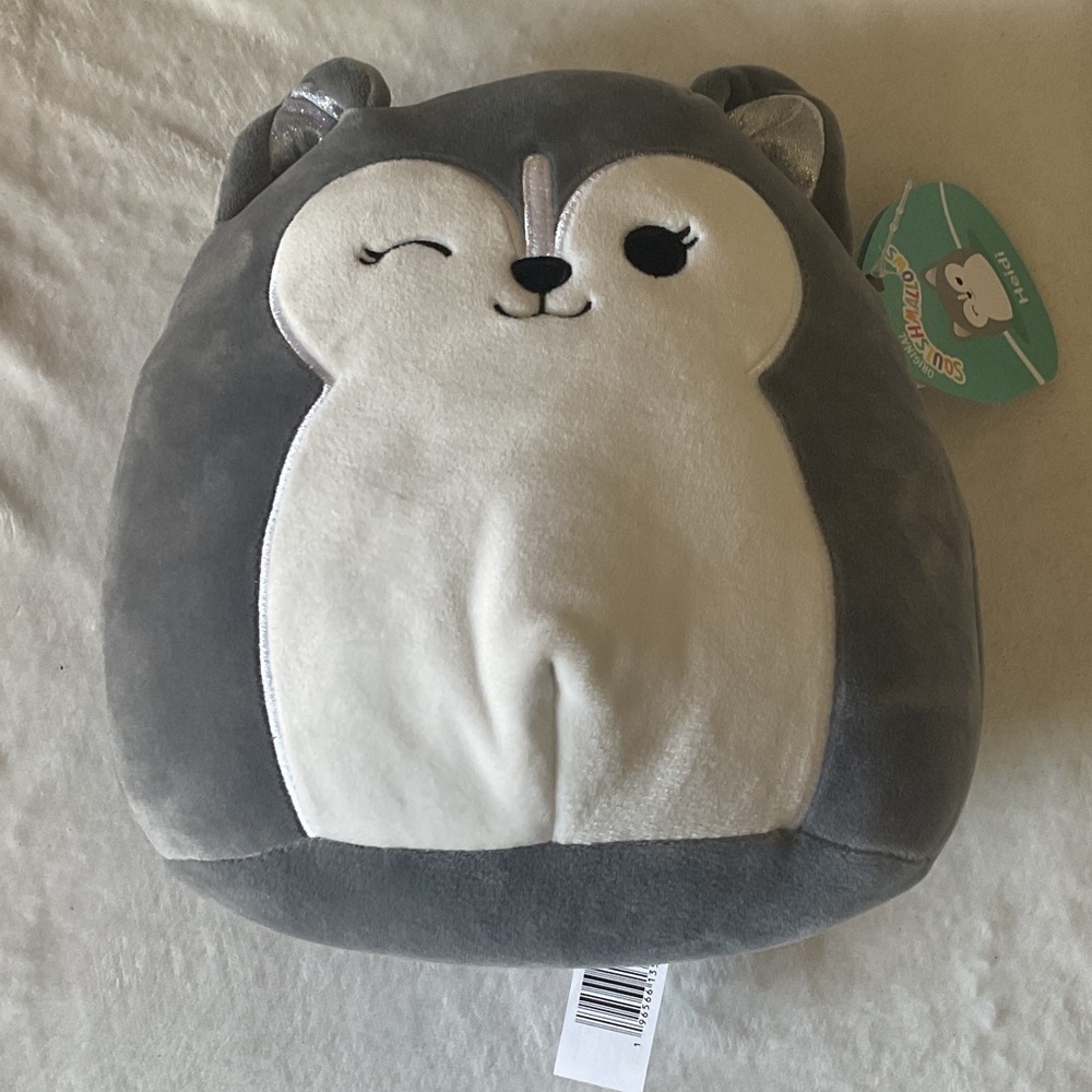 Squishmallows Gray and White Plush